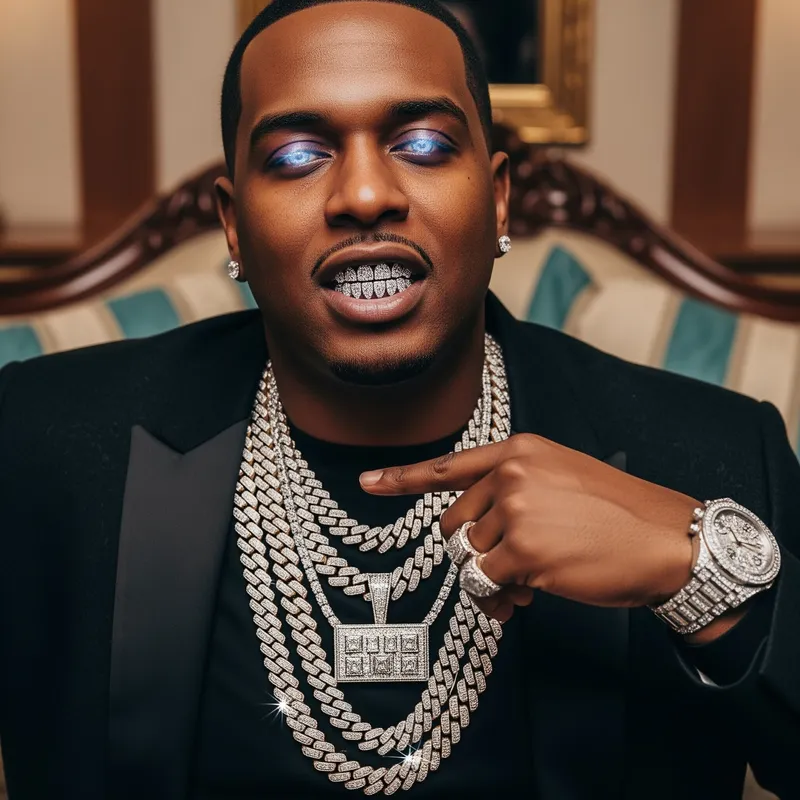 Mr. Money Bags: Icy Blue Diamond Drip