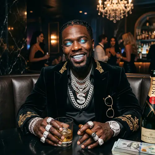 Mr. Money Bags: Icy Blue Diamond Drip