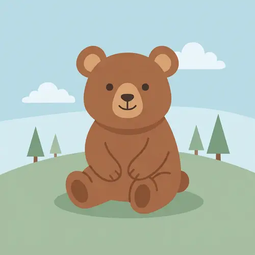 Simple Bear Illustration for Kids