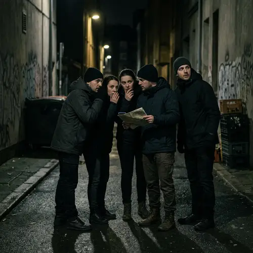 Dark & Dangerous Scenario with Group of People