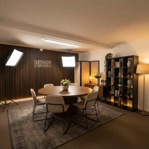 Legacy Bench Studio: Modern Podcast & Talk-Show Space