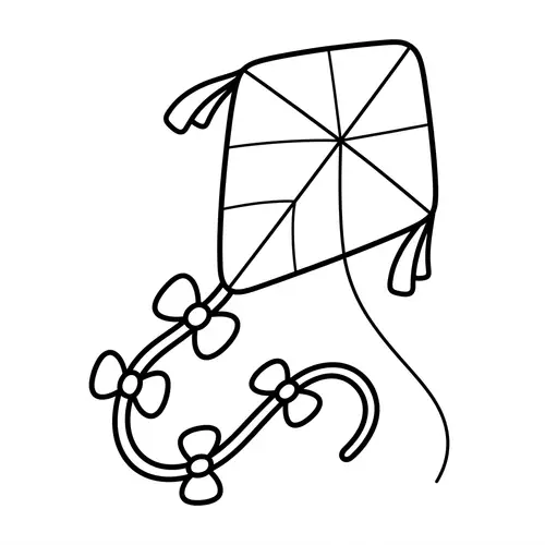 Delightful Kite Coloring Page for 2-Year-Olds