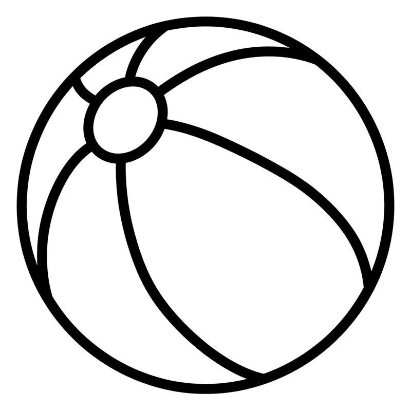 Simple and Easy Ball Coloring Page for Toddlers