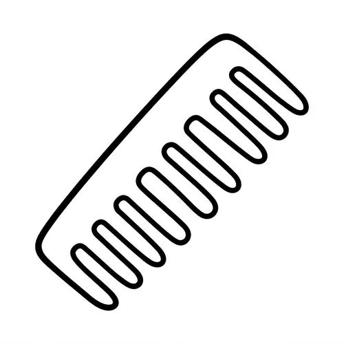 Simple Comb Coloring Page for 1-Year-Olds