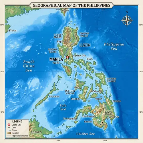 Philippine Map Illustration: Geography & Features