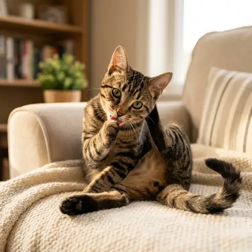 Charming Domestic Feline with Vibrant Fur | Cute Cat