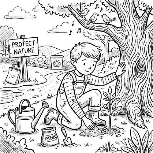 Strengthening Connection with Nature: A Boy's Bond with the Earth