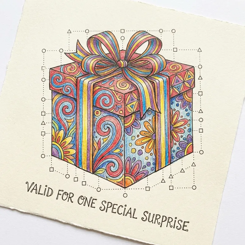Detailed Gift-themed Design for Coupon Bond