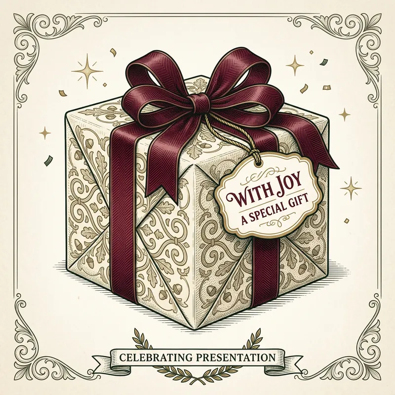 Gift Design Drawing for Coupon Bond | Elegant & Simple