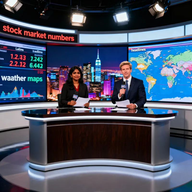 Modern News Broadcast Studio Setup Modern News Broadcast Studio Setup