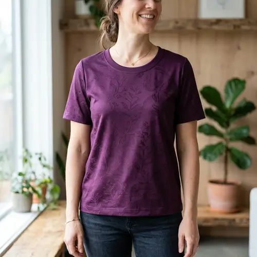 Elegant Purple Printed Shirt for Casual Wear