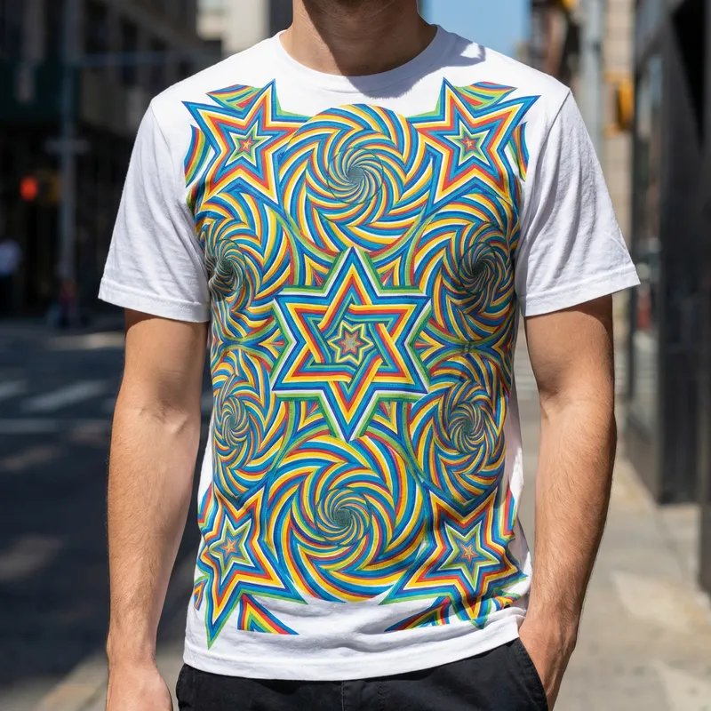 Artistic Geometric Print T-Shirt | Unique Casual Wear