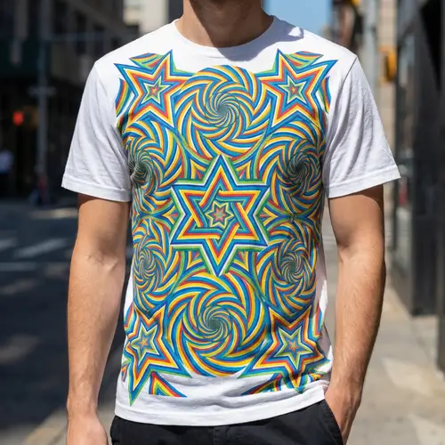 Artistic Geometric Print T-Shirt | Unique Casual Wear