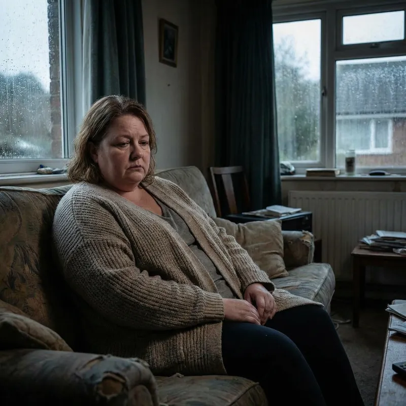 Melancholic Overweight Woman - Emotional Portrait