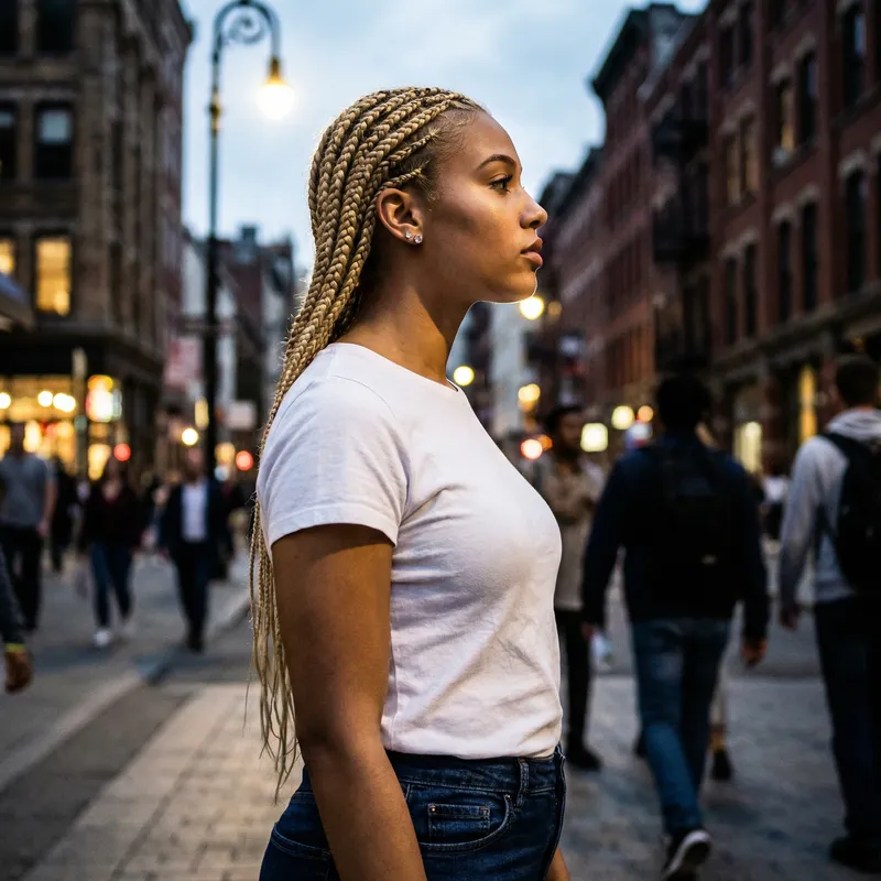 Fashionable Young Woman in High-Fashion Street Style | Urban Photography