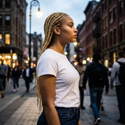 Fashionable Young Caucasian Woman in High-Fashion Street Style