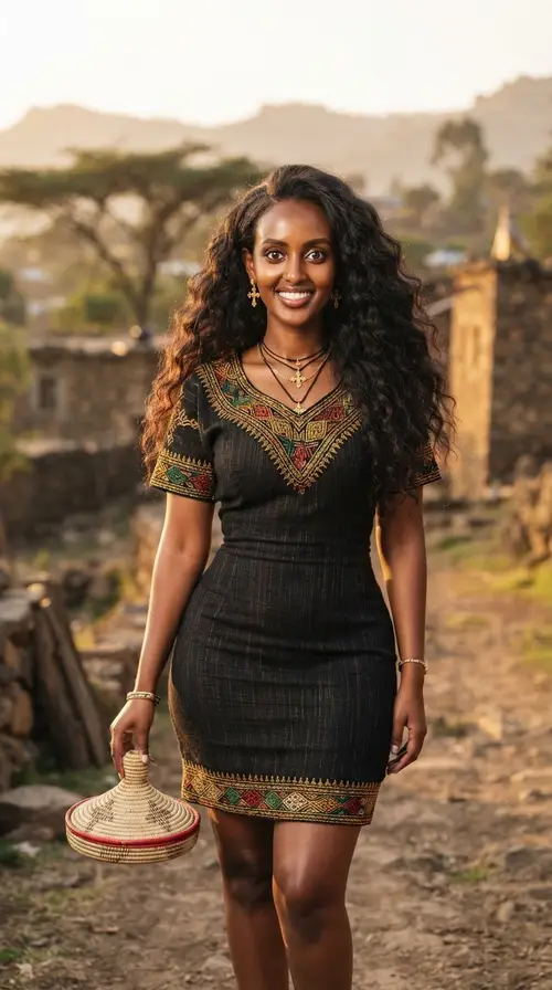 Stunning Portrait of a Beautiful Habesha Woman