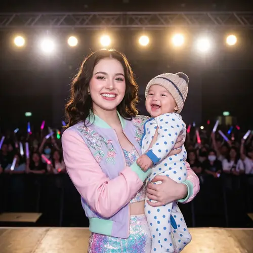 Sulli Lookalike with Adorable Baby | K-pop Idol Style