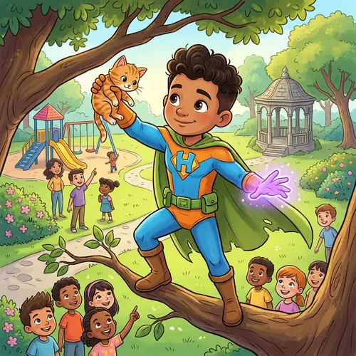 Heroic Hispanic Cartoon Character for Engaging and Fun Content