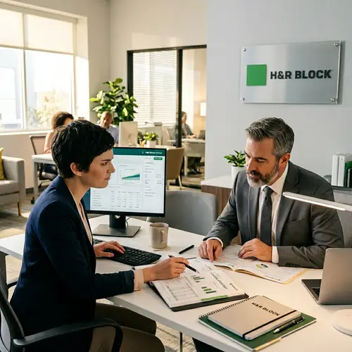 Professional Financial Advisors Collaboration in Modern Office Setting