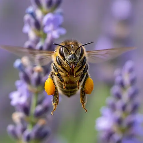 Honey Bee Front View - Nature's Pollinator