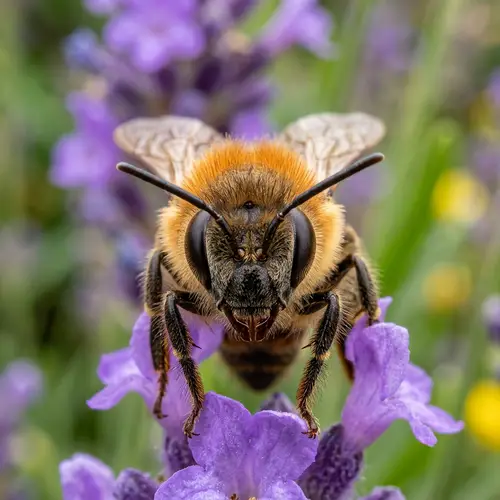 Honey Bee Front View - Nature's Pollinator