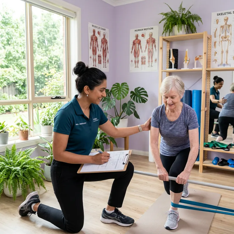 Female Kinesiologist Working in Serene Environment - Motion & Body Wellness