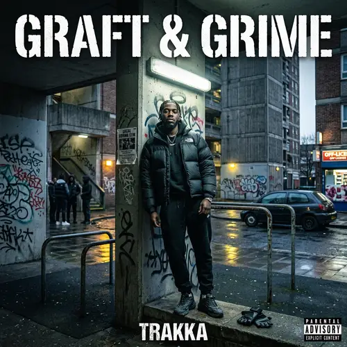 Gritty Urban Gangster Trap Album Cover Design