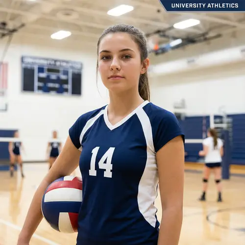 Inspiring Indoor Volleyball Recruit Photo of Teenage Athlete
