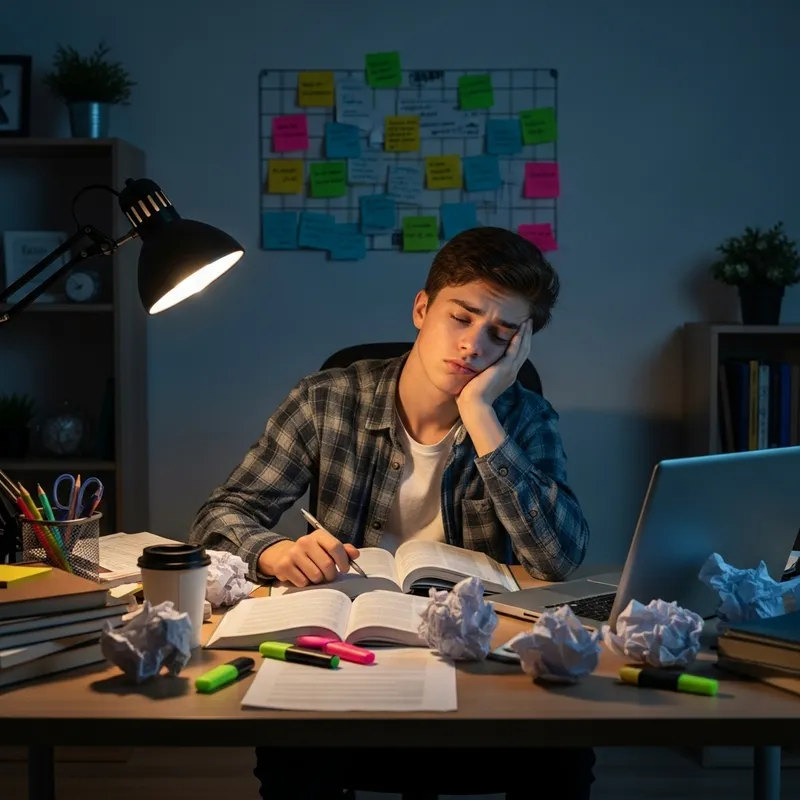 Teenage Study Burnout: Late Night Struggles Teenage Study Burnout: Late Night Struggles