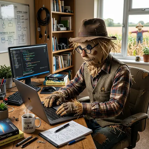 Straw and Cloth Garment: Scarecrow-Tech Developer Fusion