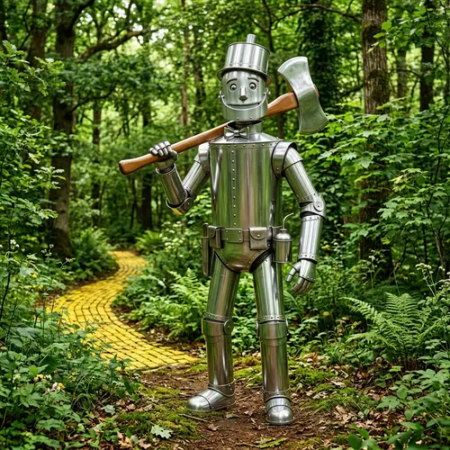 Tin woodman from the wizard of oz in Green Forest