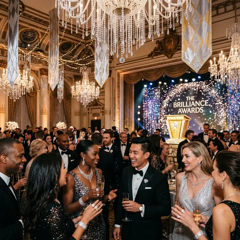 Diamond & Bling Awards Ceremony Design Ideas