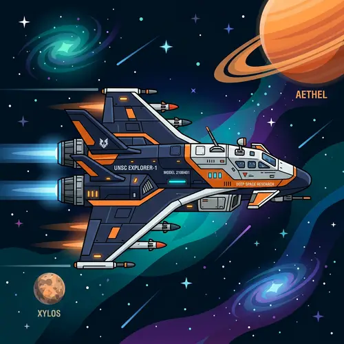 2D Flat Aircraft Spaceship Design