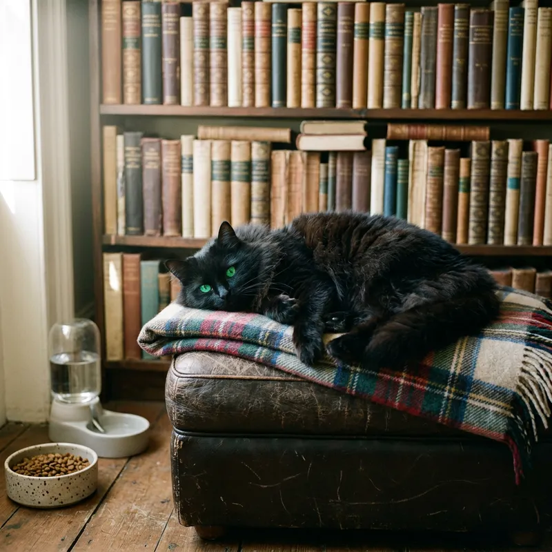Adorable Fluffy Cat with Stunning Green Eyes
