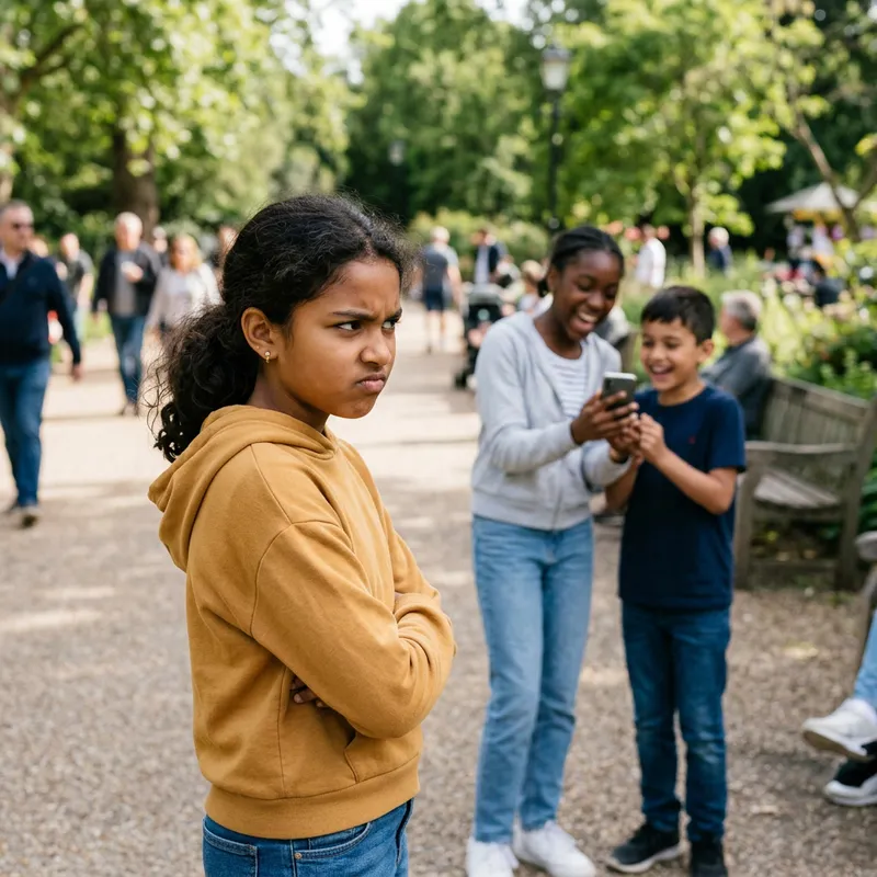 Jealousy Expression in Young South Asian Girl