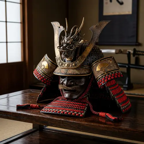 Stunning Hyper-Realistic Samurai Helmet Art