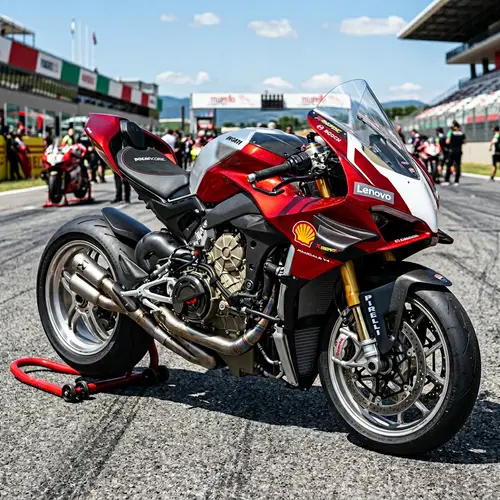 High-Performance Racing Motorcycle | Sleek Design in Sunlight
