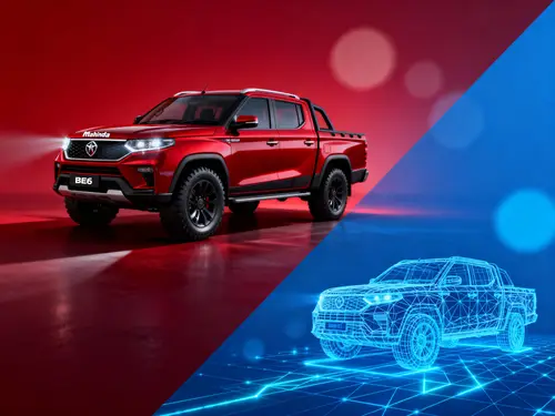 Dynamic Mahindra BE6 Presentation Background