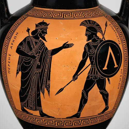 Greek Art: Xerxes King of Persia & Leonidas King of Sparta