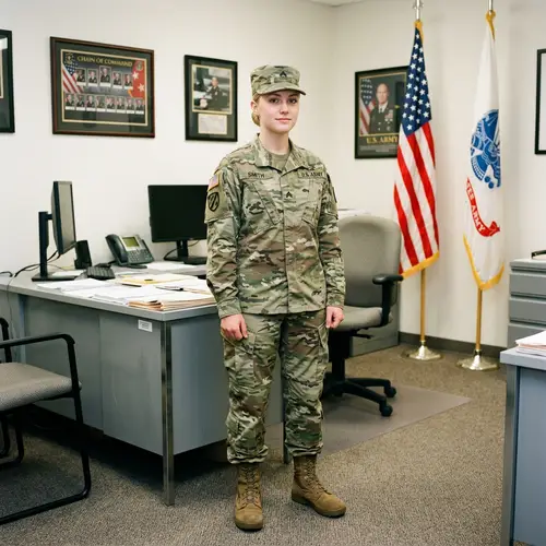 19-Year-Old Girl in Army Uniform - Portrait Photography