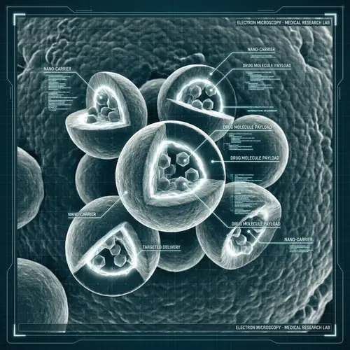 Nanoparticles Infused with Medicine: Scientific Illustration