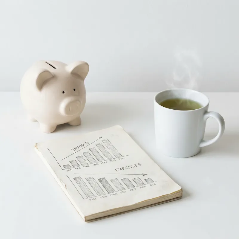 Minimalist Money-Saving Methods | Budget Notebook & Piggy Bank