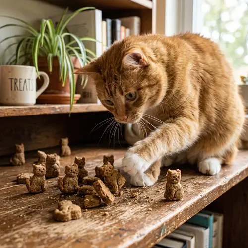 Surreal Cat Play: Real vs Inanimate Treats