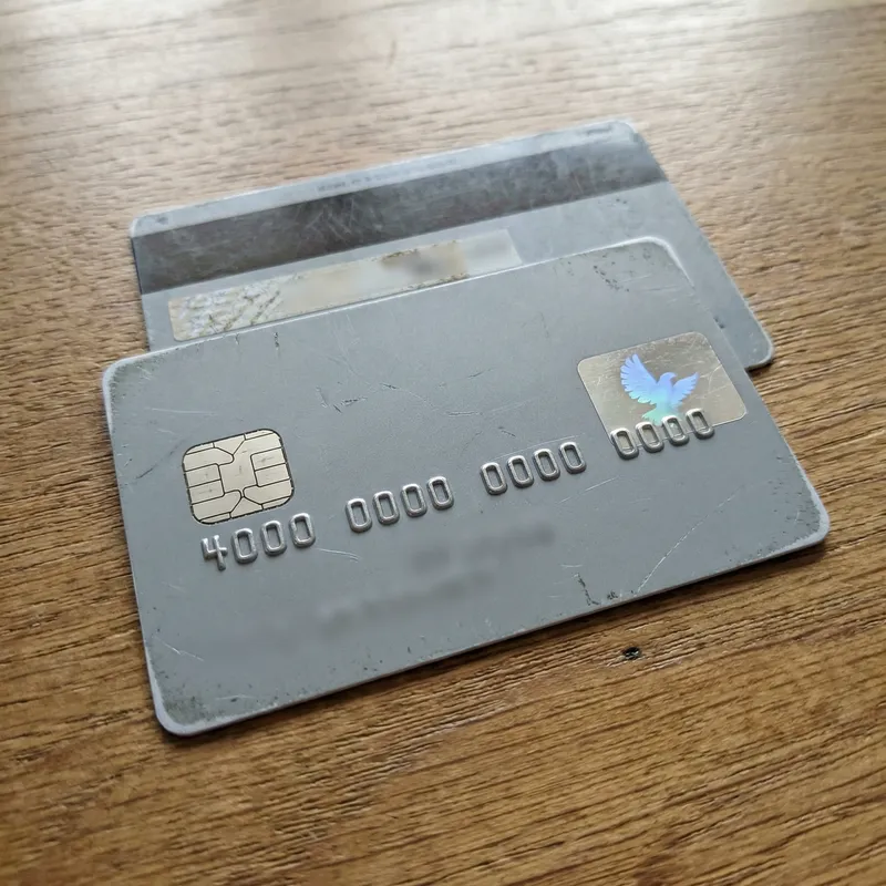 Standard Plastic Bank Card | Secure Transactions Representation