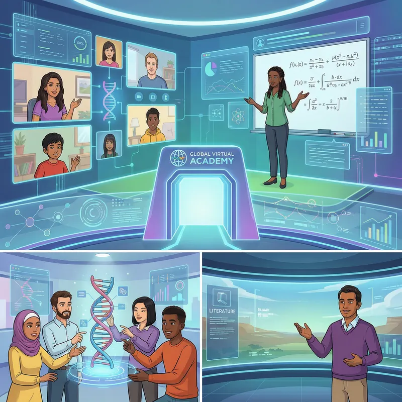 Virtual Online Educational School - Engaging Learning Environment