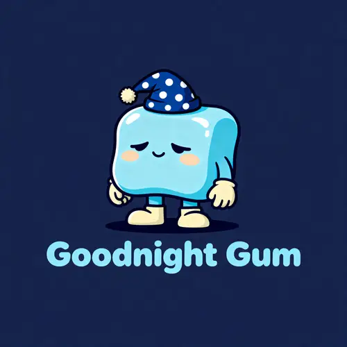 Sleepy Gum Mascot for Goodnight Gum Brand