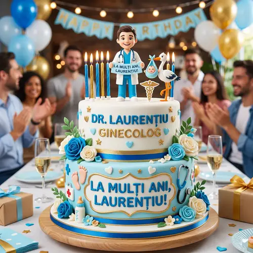 Birthday Cake for Gynecologist Laurențiu