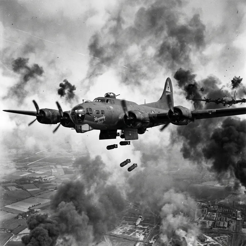 B17 Aircraft in Epic Battle: Unleashing Power and Grandeur in the Skies