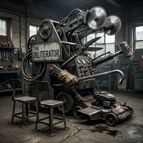 Sinister Obliterator Device - Menacing Machine with Tools